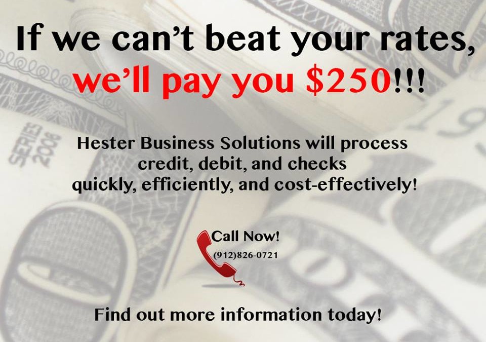 Get $250.00 or Better Merchant Service Rates!